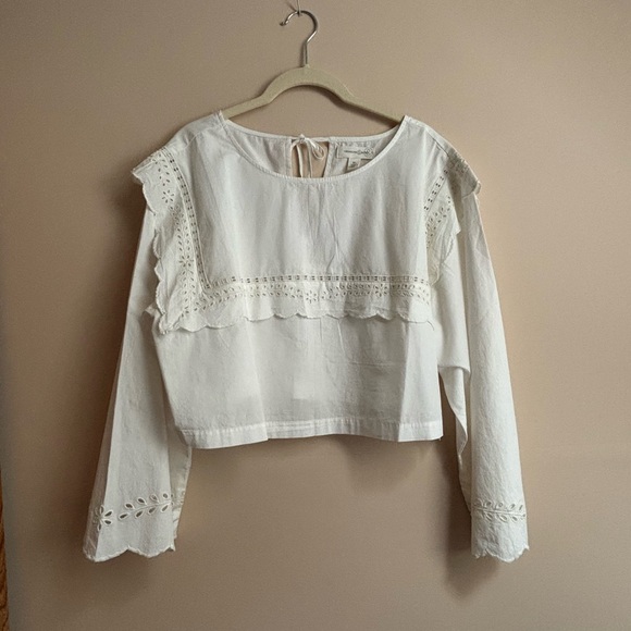 TREASURE & BOND Cutwork Yoke Crop
Cotton Blouse Ivory XL NWT Nordstrom SOLD OUT - Picture 13 of 16
